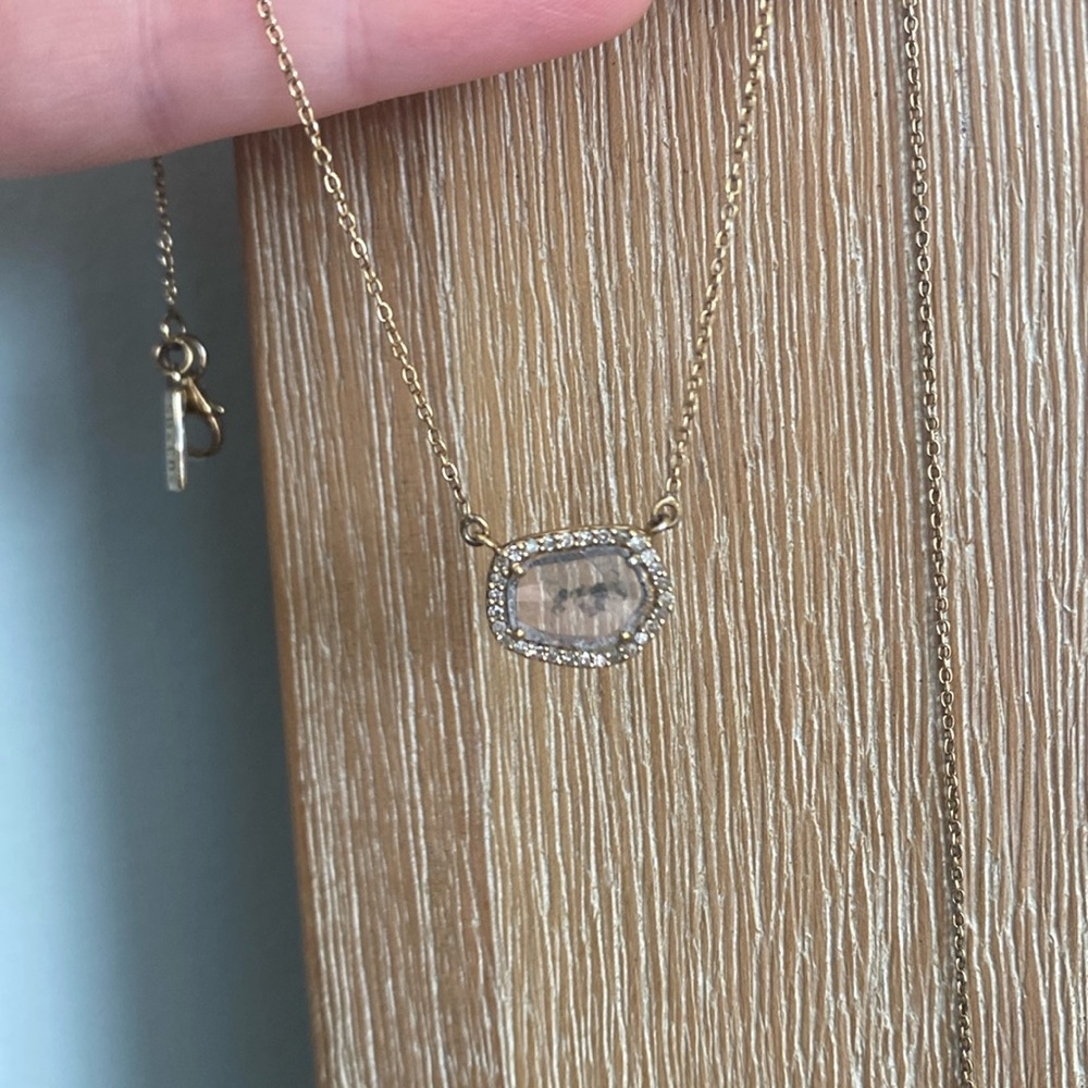 Sugarboo & Co Diamond Slice organic pave necklace